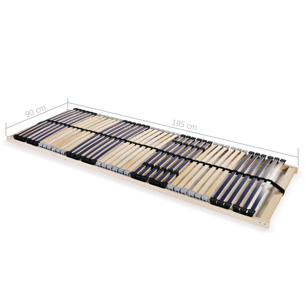 Sommier à lattes sans matelas avec 42 lattes 7 zones 90x200 cm - XIOS
