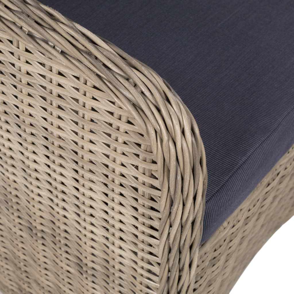 Ensemble de bistro 3 pcs avec coussins Résine tressée Marron Salons de jardin vidaXL