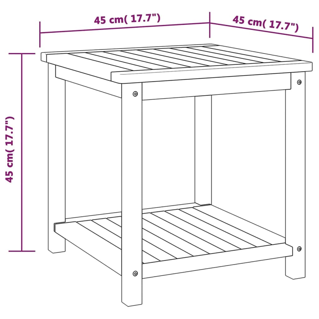 Table d'appoint Bois d'acacia massif 45x45x45 cm - XIOS