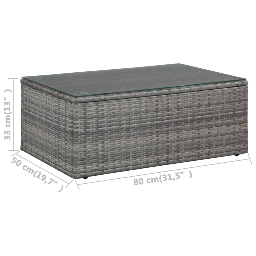 Salon de jardin 4 pcs avec coussins Résine tressée Gris Salons de jardin vidaXL