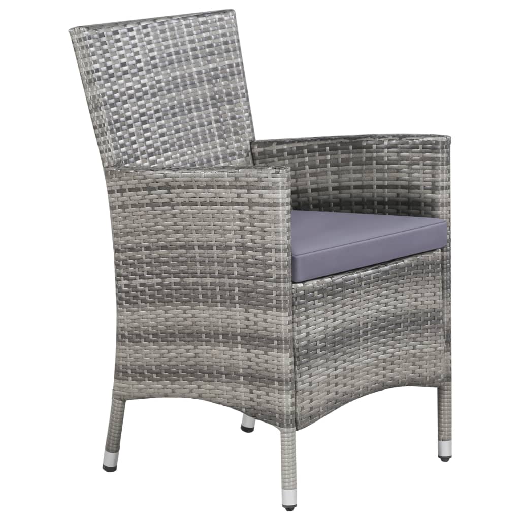 Ensemble à manger d'extérieur 11pc coussins Résine tressée Gris - XIOS