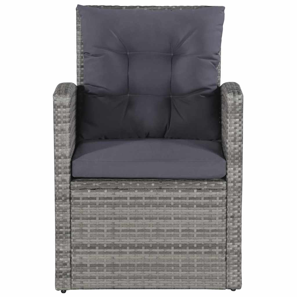 Salon de jardin 6 pcs avec coussins résine tressée gris - XIOS