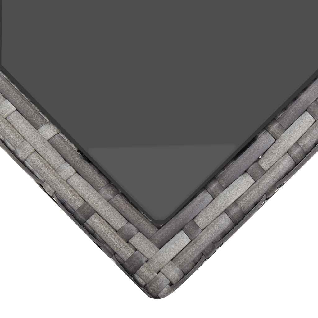 Salon de jardin 6 pcs avec coussins résine tressée gris - XIOS