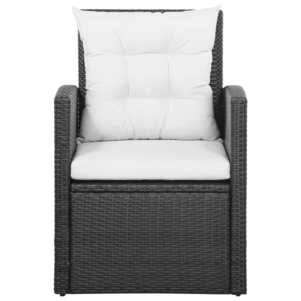 Salon de jardin 5 pcs avec coussins Résine tressée Noir - XIOS
