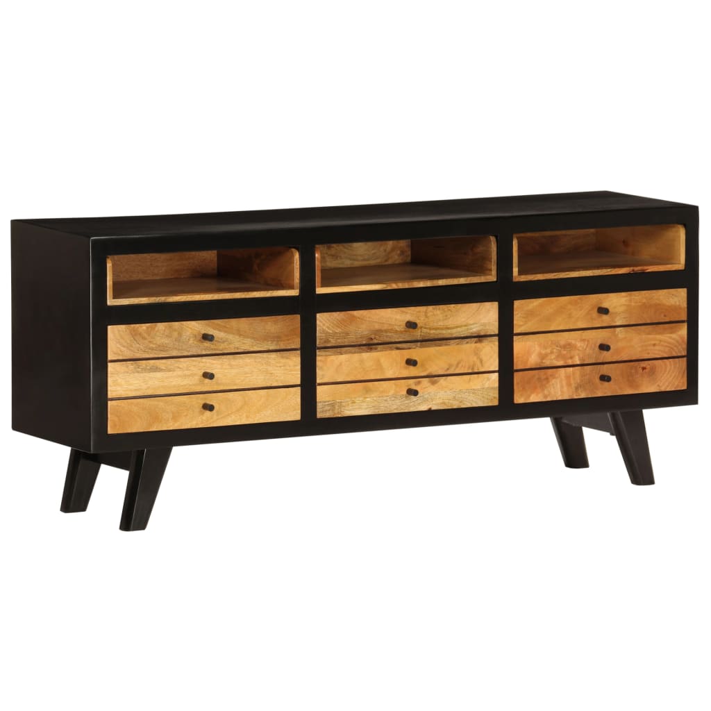 Meuble TV Bois de manguier massif 120x30x50 cm - XIOS