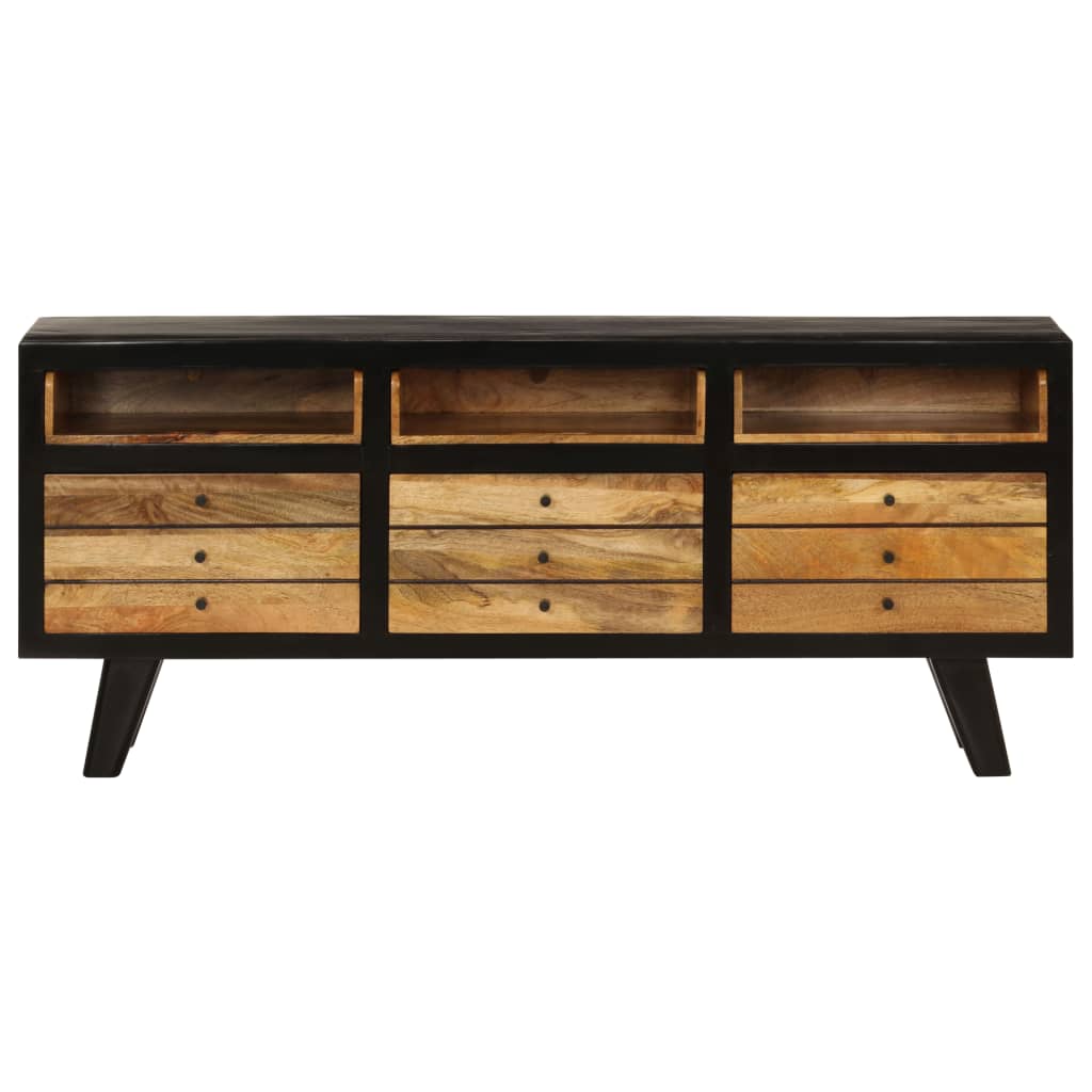 Meuble TV Bois de manguier massif 120x30x50 cm - XIOS