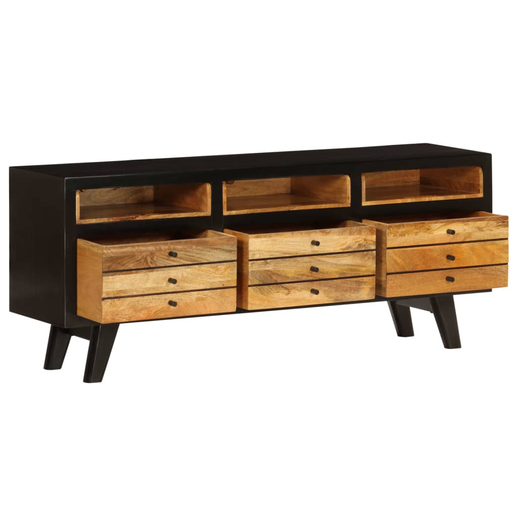 Meuble TV Bois de manguier massif 120x30x50 cm - XIOS