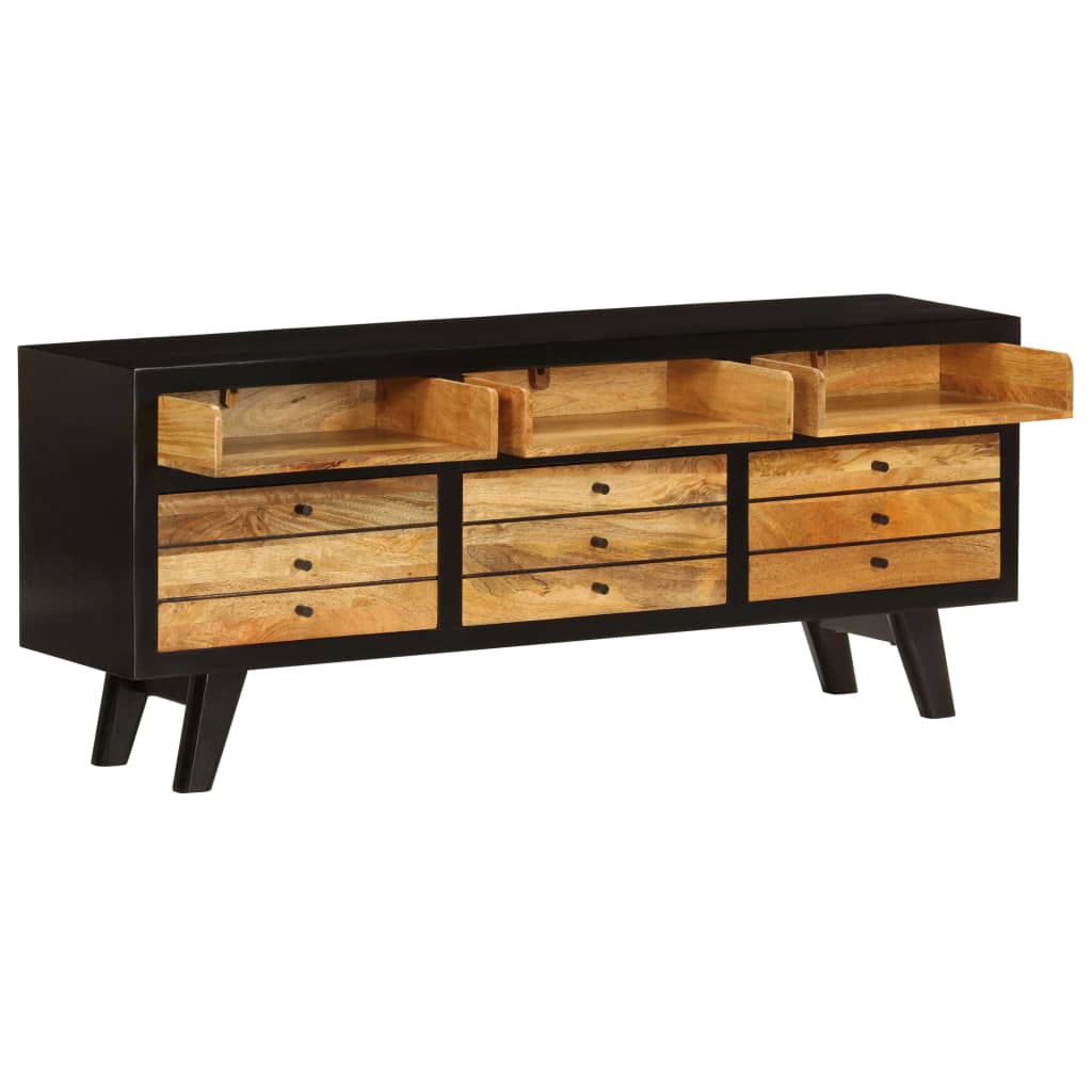 Meuble TV Bois de manguier massif 120x30x50 cm - XIOS