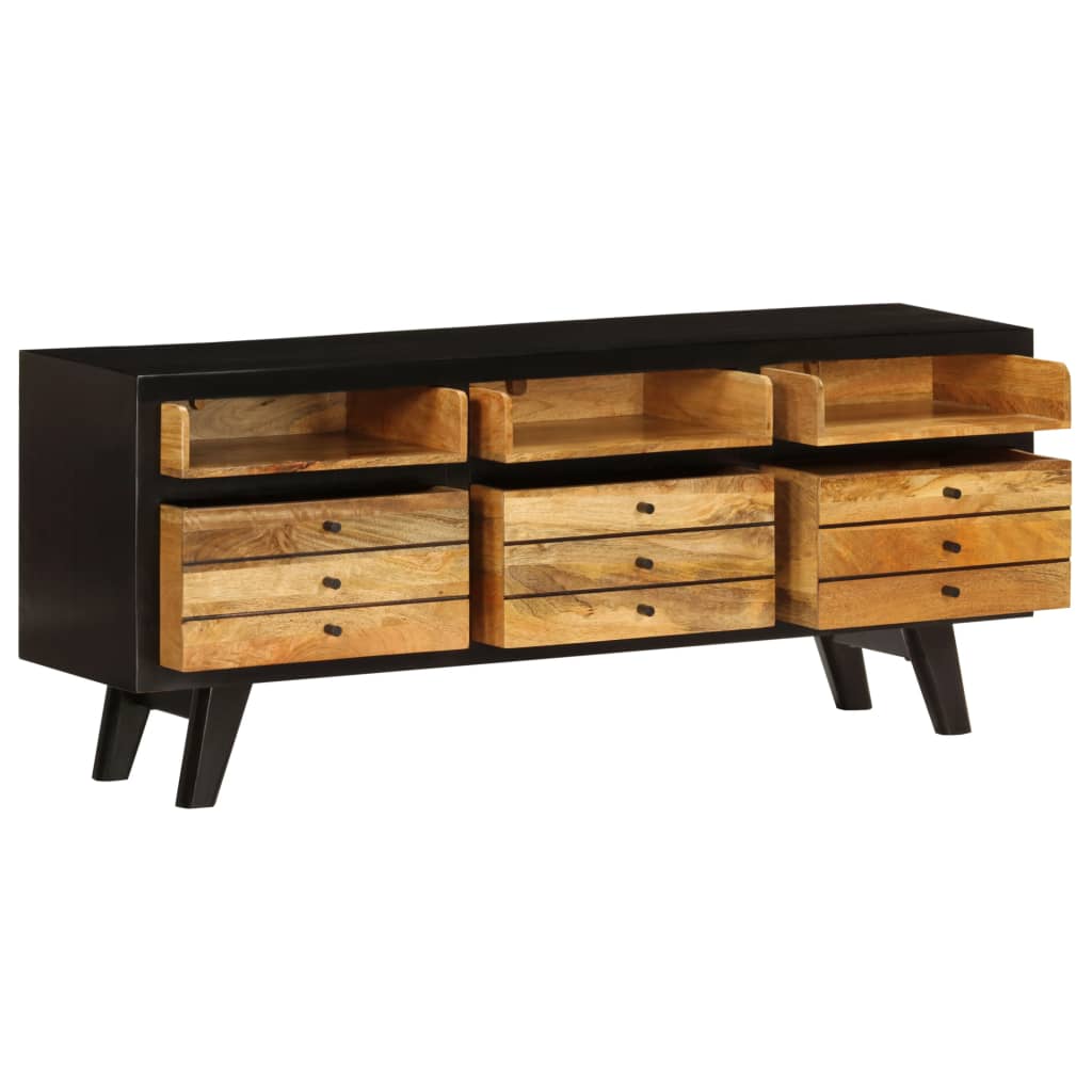 Meuble TV Bois de manguier massif 120x30x50 cm - XIOS