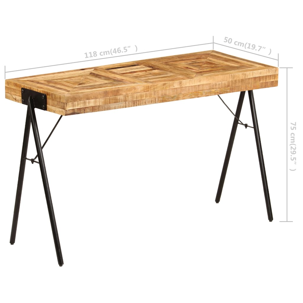 Table à écrire Bois de manguier massif 118 x 50 x 75 cm - XIOS