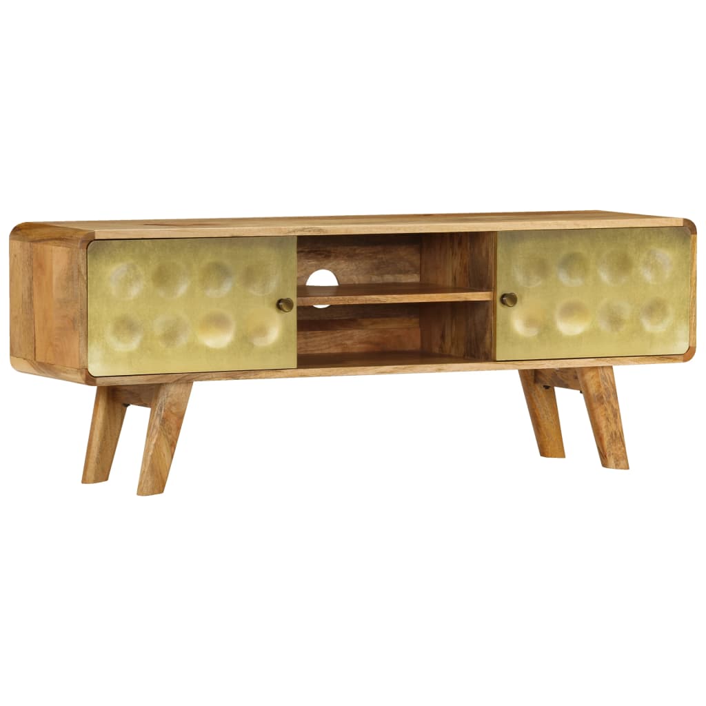 Meuble TV Bois de manguier massif 120x30x45 cm - XIOS