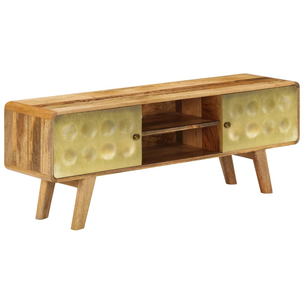 Meuble TV Bois de manguier massif 120x30x45 cm - XIOS