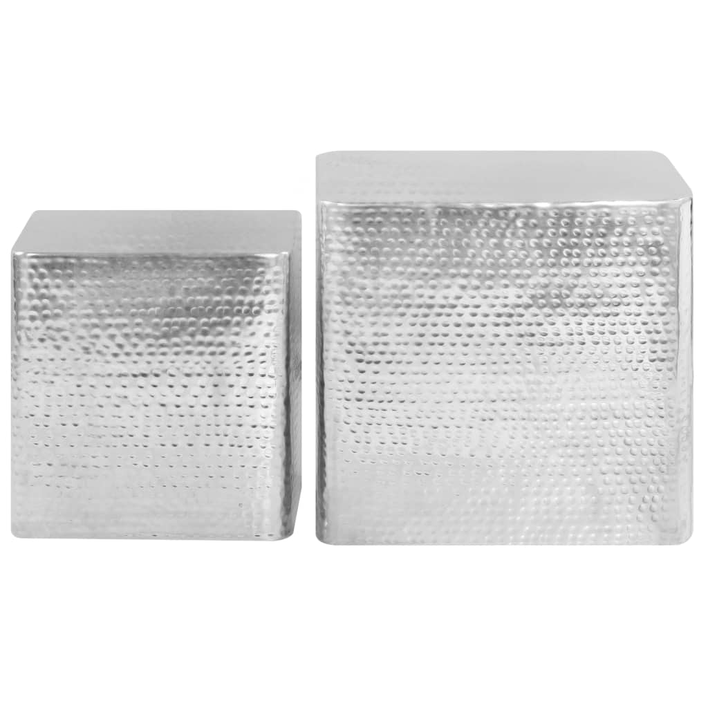 Tables basses 2 pcs Argenté Aluminium - XIOS
