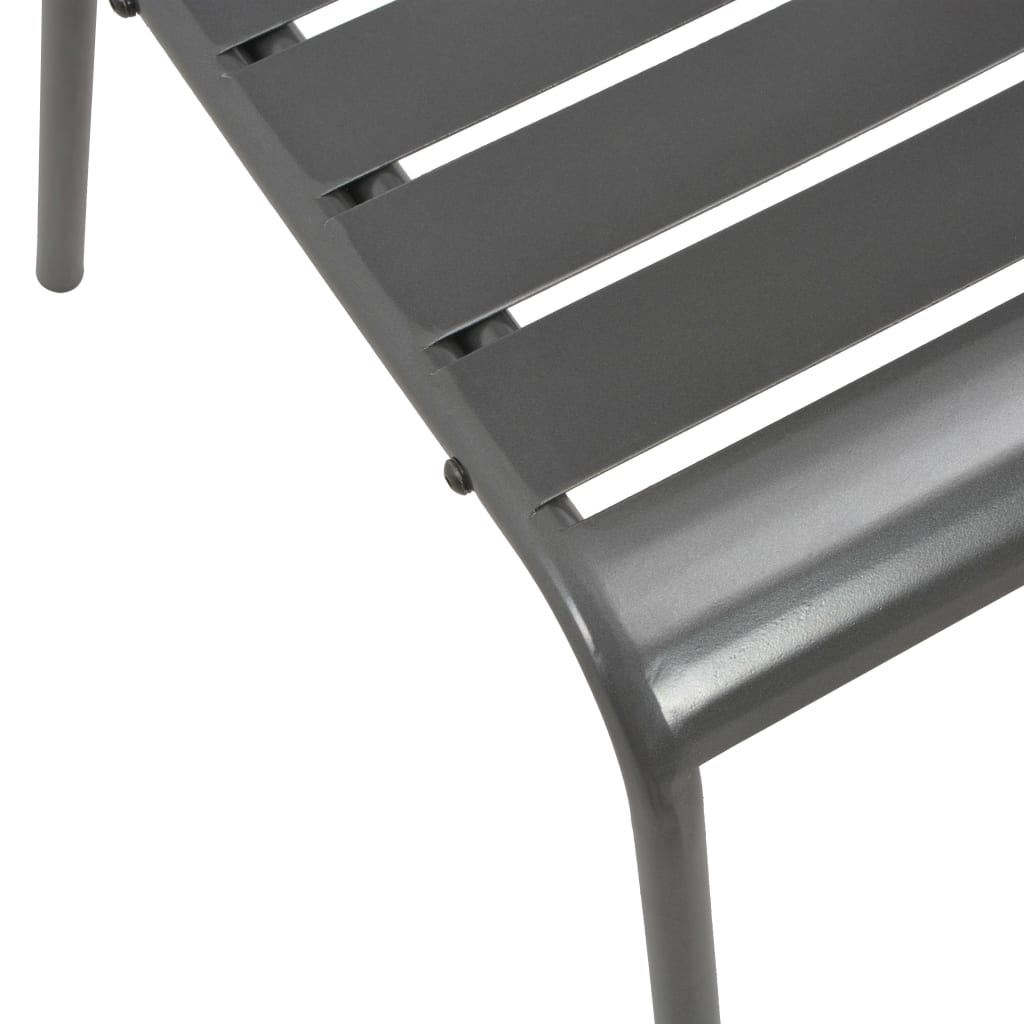 Mobilier de bistro 3 pcs Acier Gris foncé - XIOS