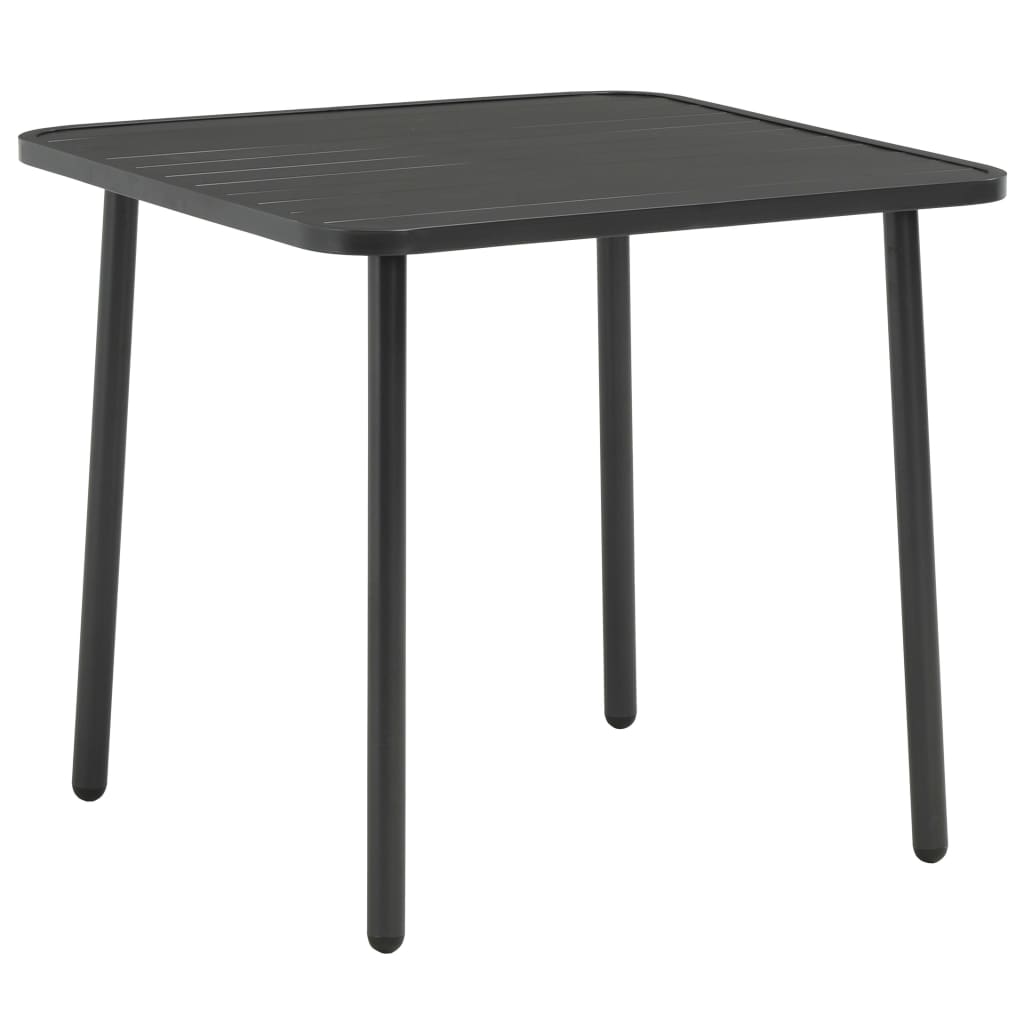 Ensemble à manger d'extérieur 5 pcs Acier Gris foncé - XIOS