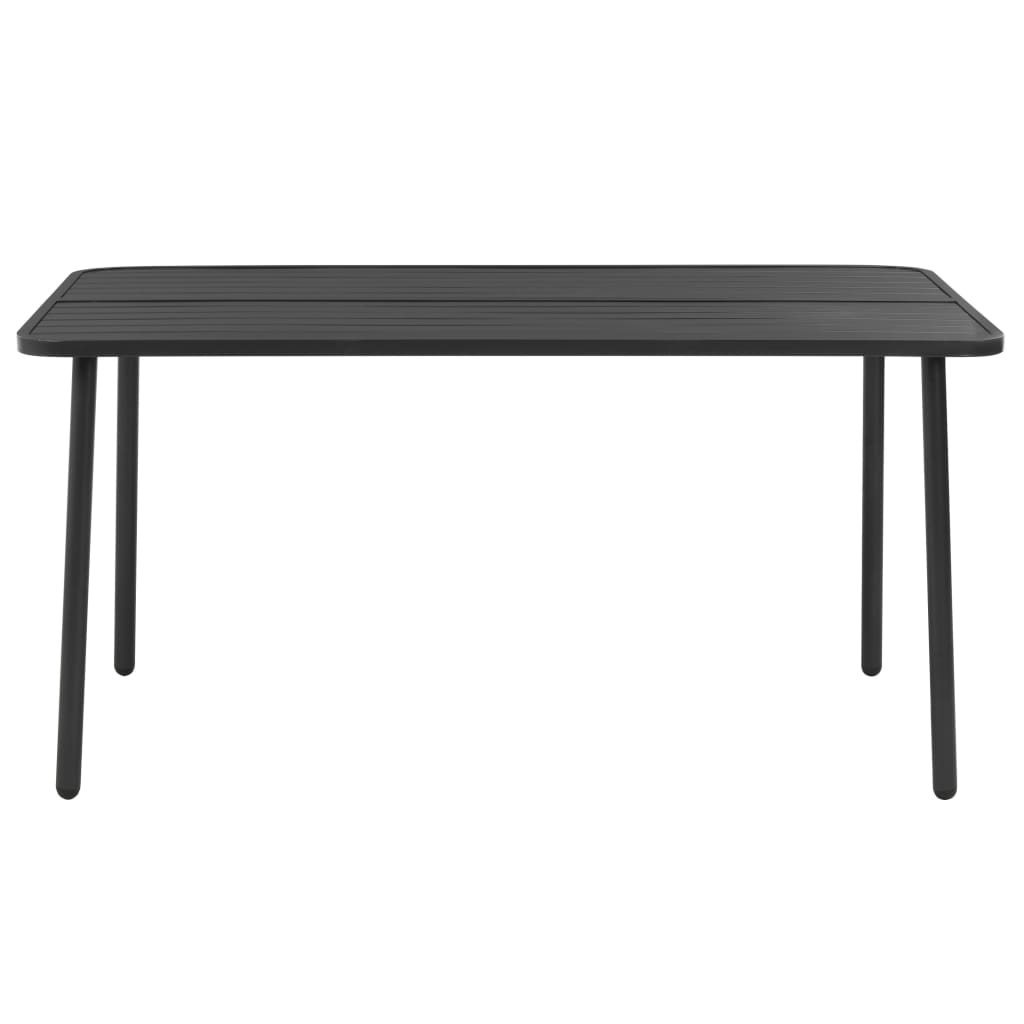 Ensemble à manger d'extérieur 7 pcs Acier Gris foncé - XIOS