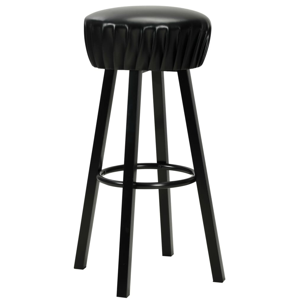Chaises de bar lot de 2 noir similicuir - XIOS