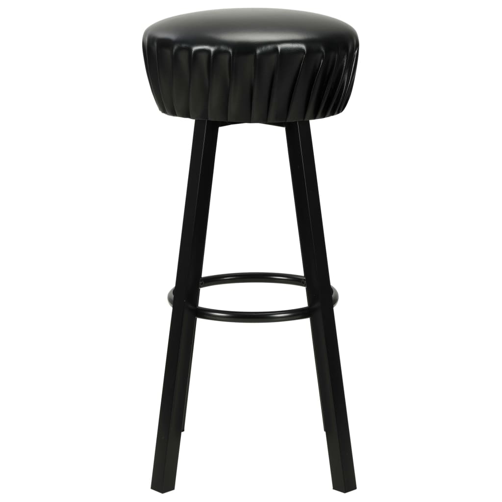 Chaises de bar lot de 2 noir similicuir - XIOS