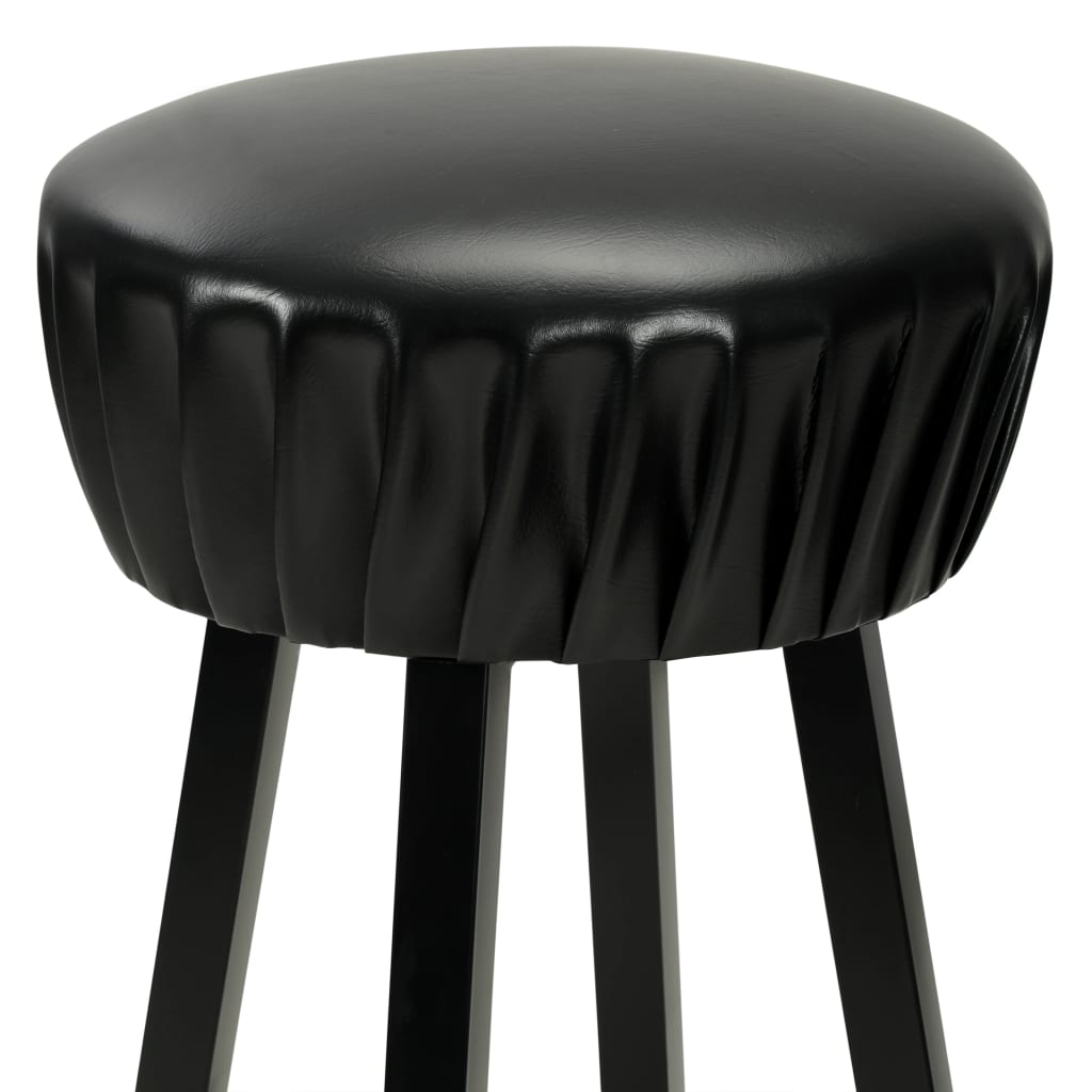 Chaises de bar lot de 2 noir similicuir - XIOS