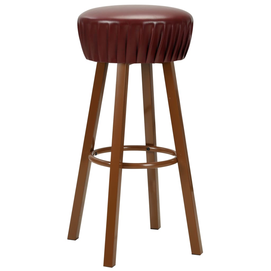 Chaises de bar lot de 2 marron similicuir - XIOS