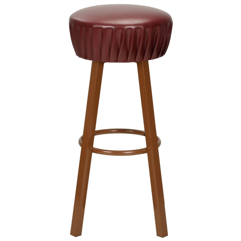 Chaises de bar lot de 2 marron similicuir - XIOS