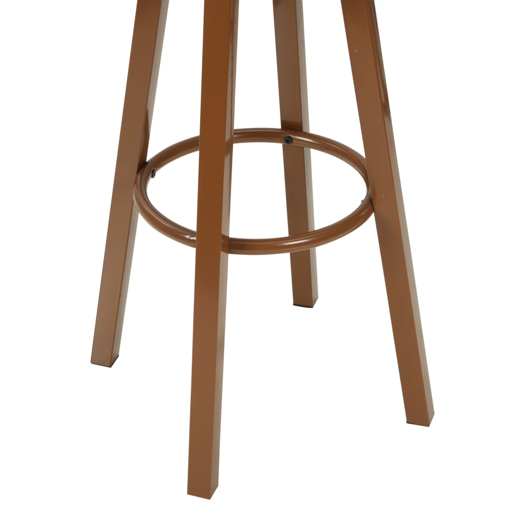 Chaises de bar lot de 2 marron similicuir - XIOS