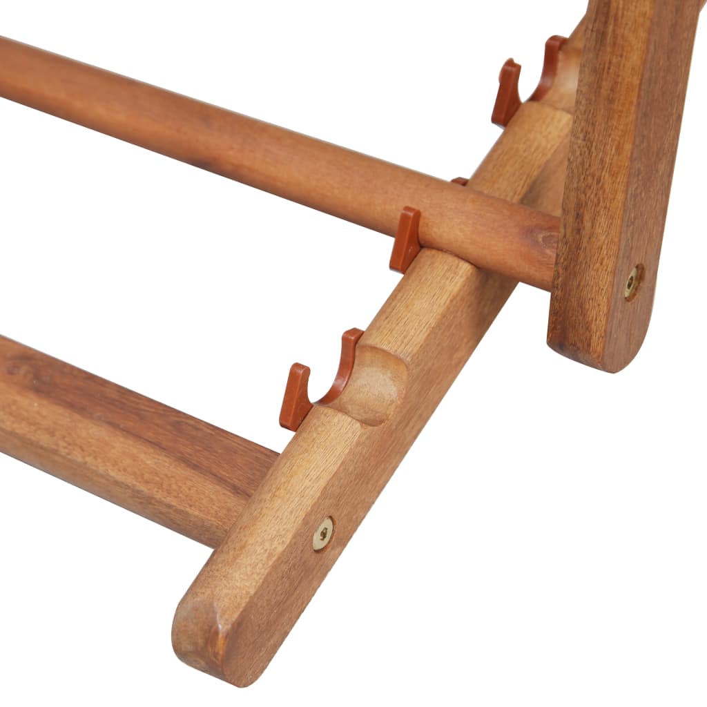 Chaise pliable de plage Tissu et cadre en bois Rouge Chaises de jardin vidaXL