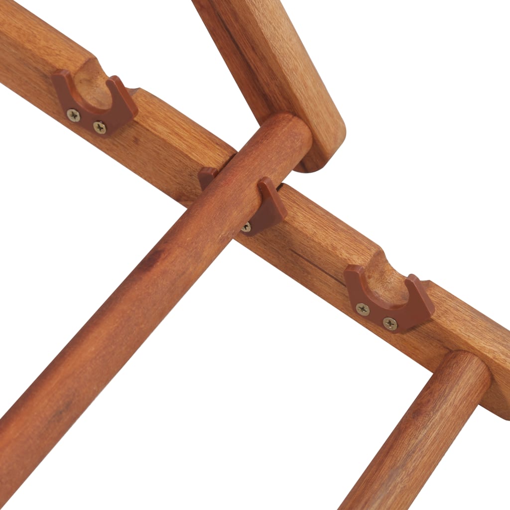 Chaise pliable de plage Tissu et cadre en bois Rouge Chaises de jardin vidaXL