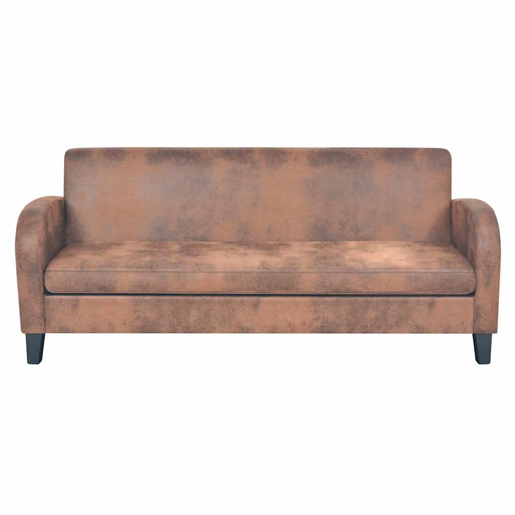 Ensemble de canapés 2 pcs Daim synthétique Marron - XIOS