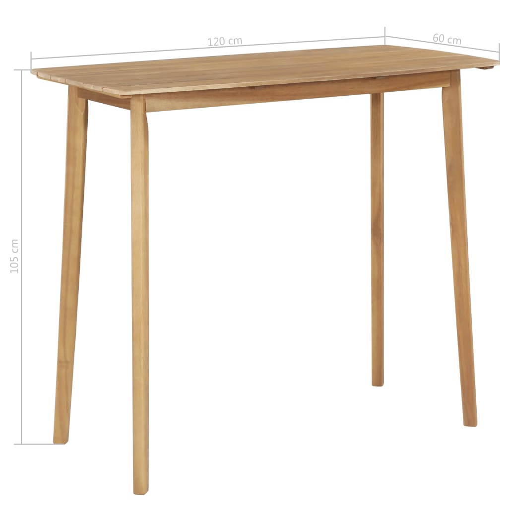 Ensemble à manger d'extérieur 5 pcs Bois d'acacia solide - XIOS