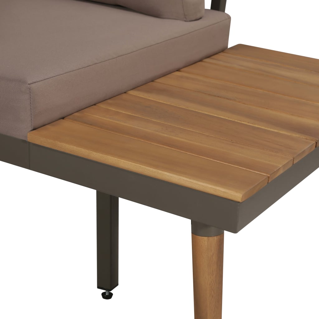 Salon de jardin 4pcs et coussins Bois d'acacia solide Marron - XIOS