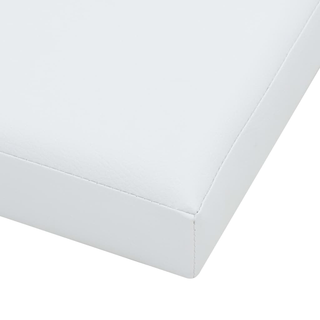 Tabourets de rangement pliables lot de 2 blanc similicuir