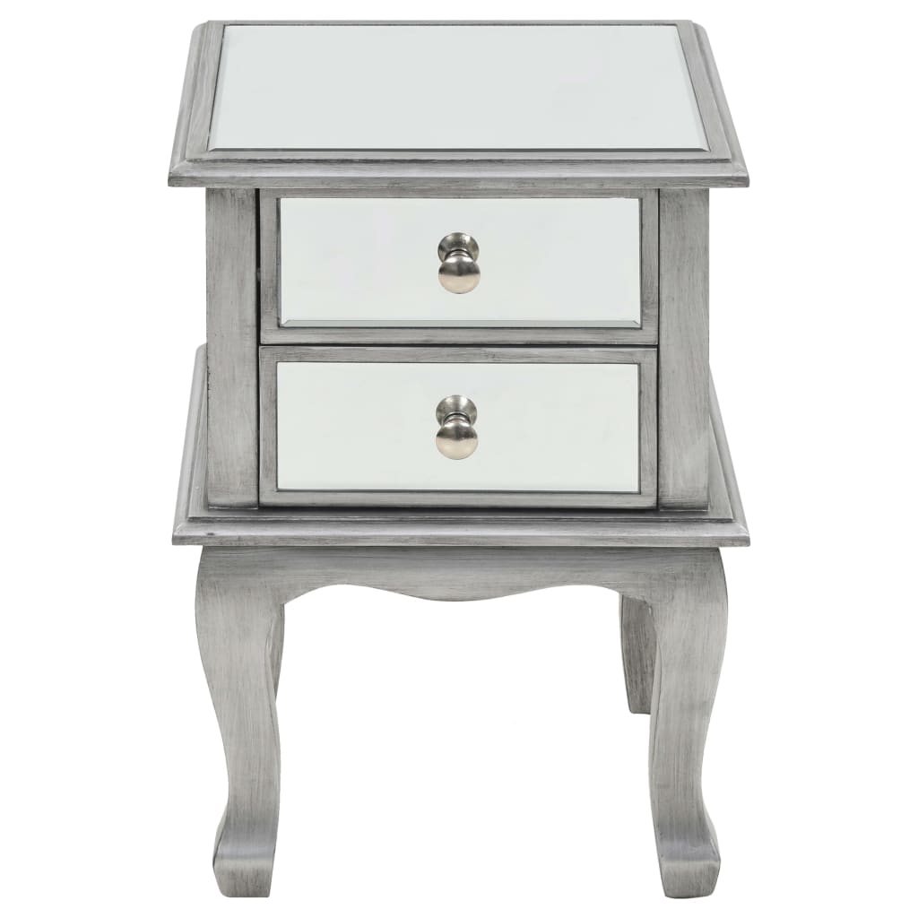 Table de chevet miroir MDF et verre 34,5 x 30 x 50 cm - XIOS