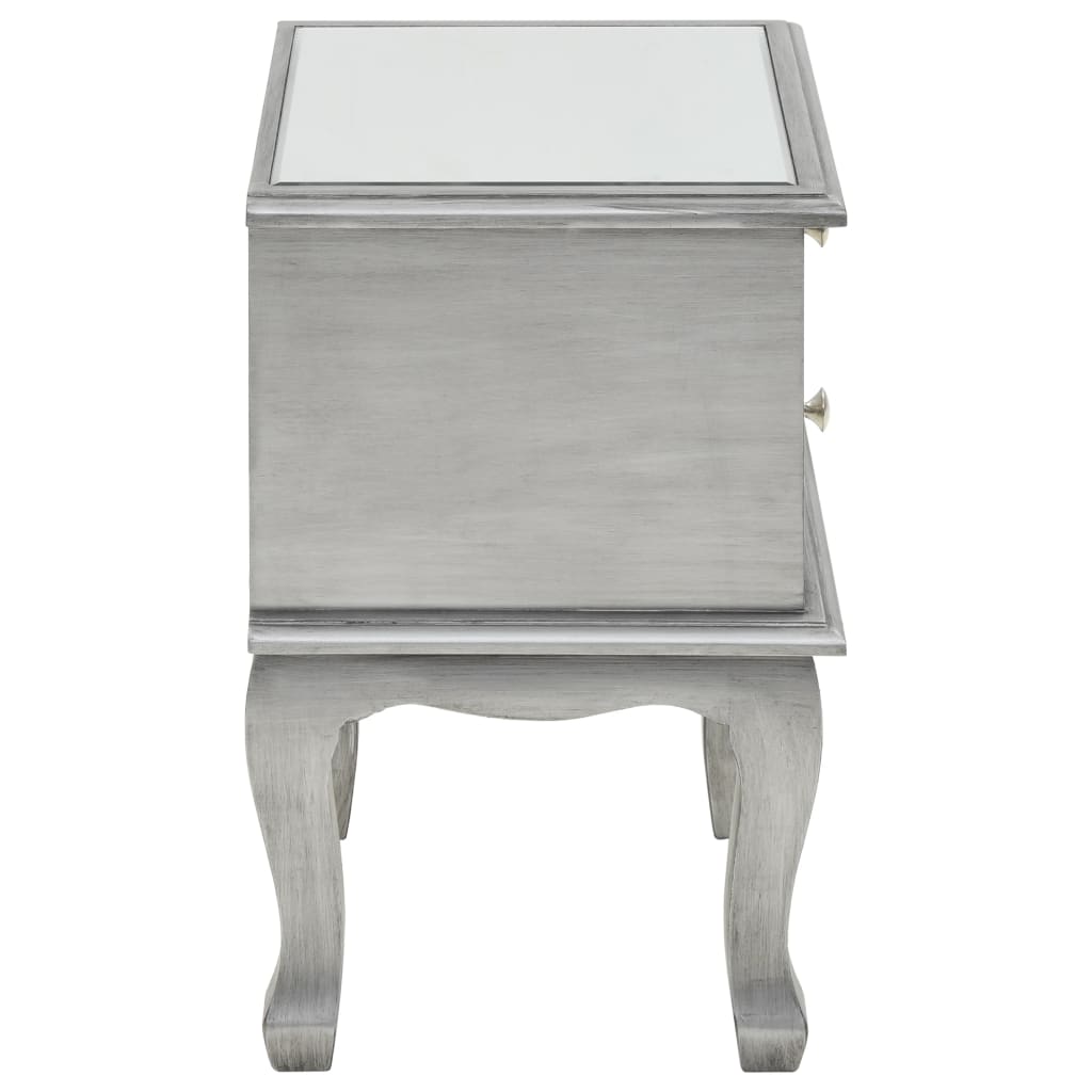 Table de chevet miroir MDF et verre 34,5 x 30 x 50 cm - XIOS