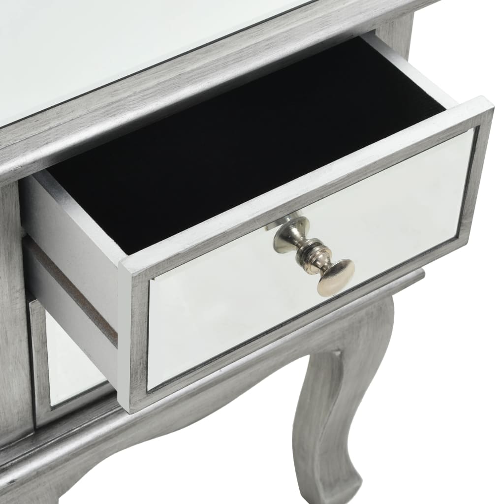 Table de chevet miroir MDF et verre 34,5 x 30 x 50 cm - XIOS