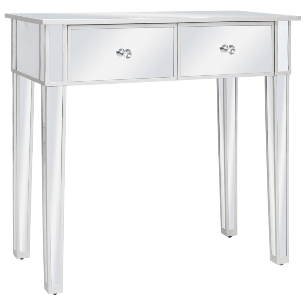 Coiffeuse miroir avec tabouret MDF et verre - XIOS