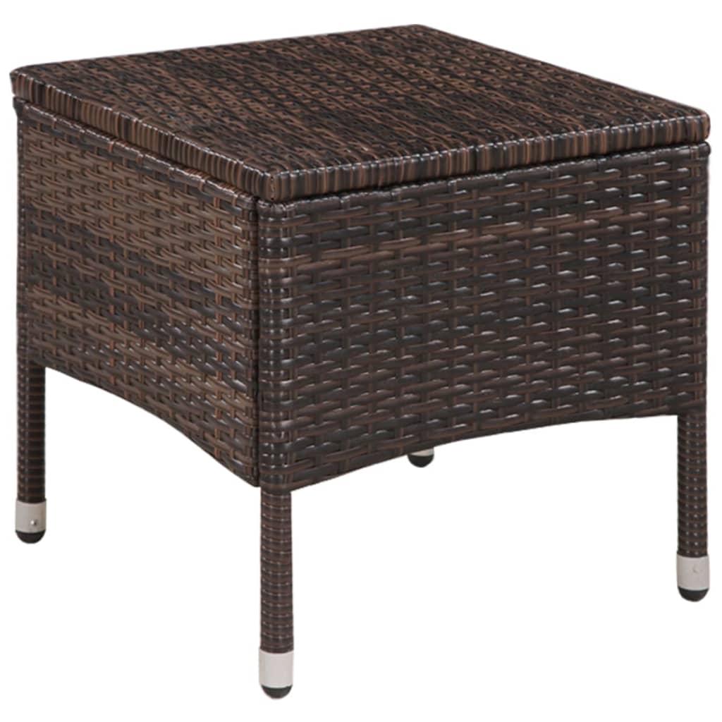 Mobilier de bistro 3 pcs Résine tressée Marron - XIOS