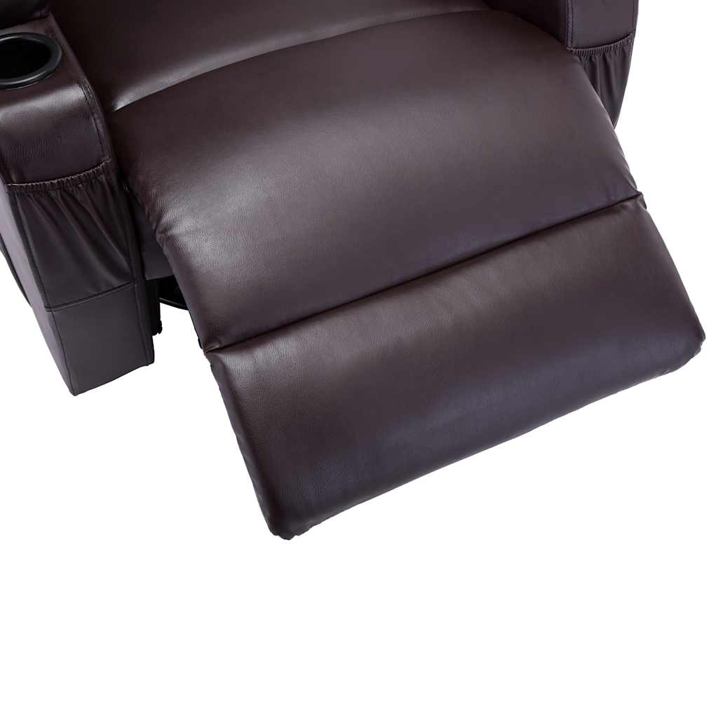 Fauteuil à bascule de massage Marron Similicuir - XIOS