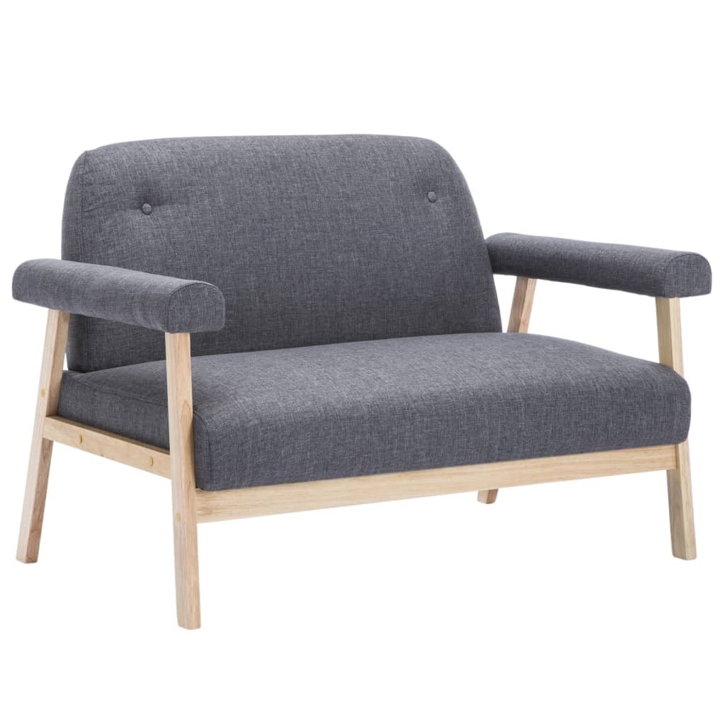 Canapé à 2 places Tissu Gris foncé - XIOS