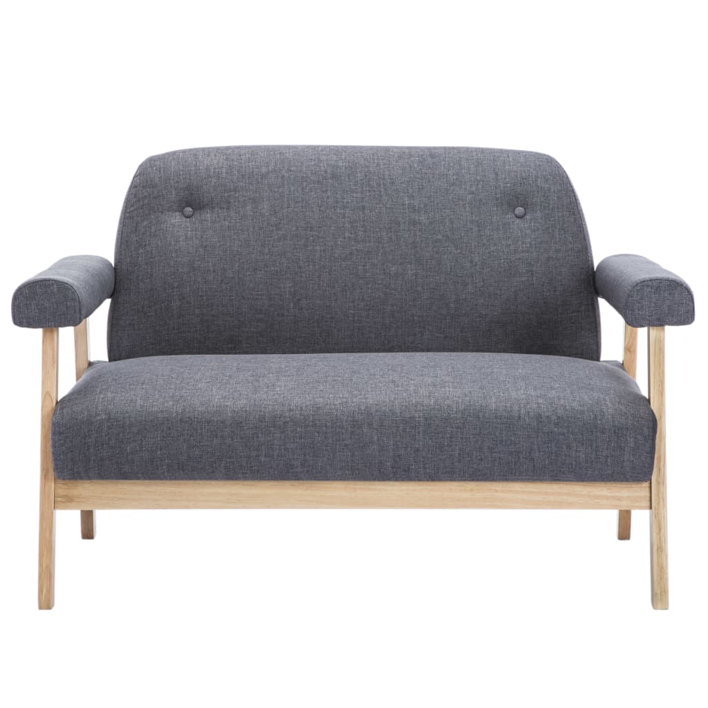 Canapé à 2 places Tissu Gris foncé - XIOS