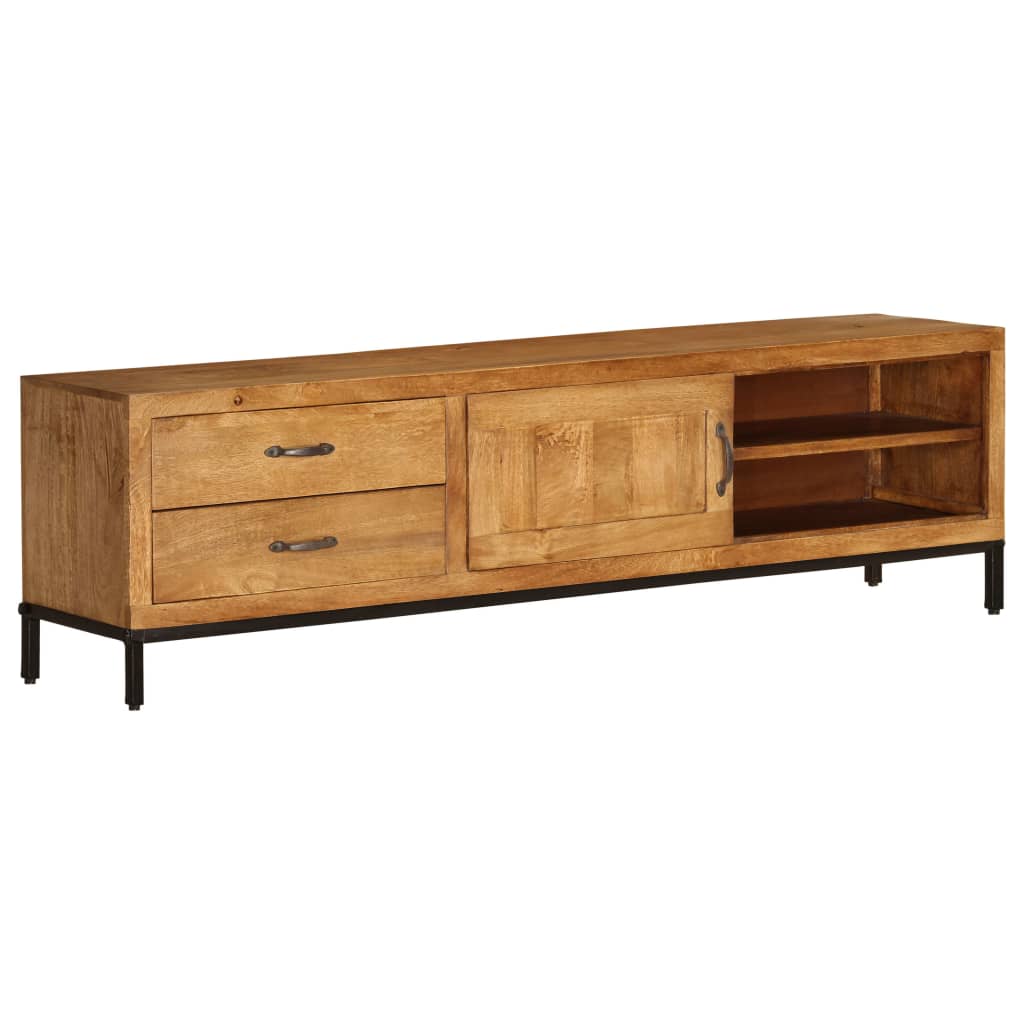 Meuble TV Bois de manguier massif 140 x 30 x 40 cm - XIOS