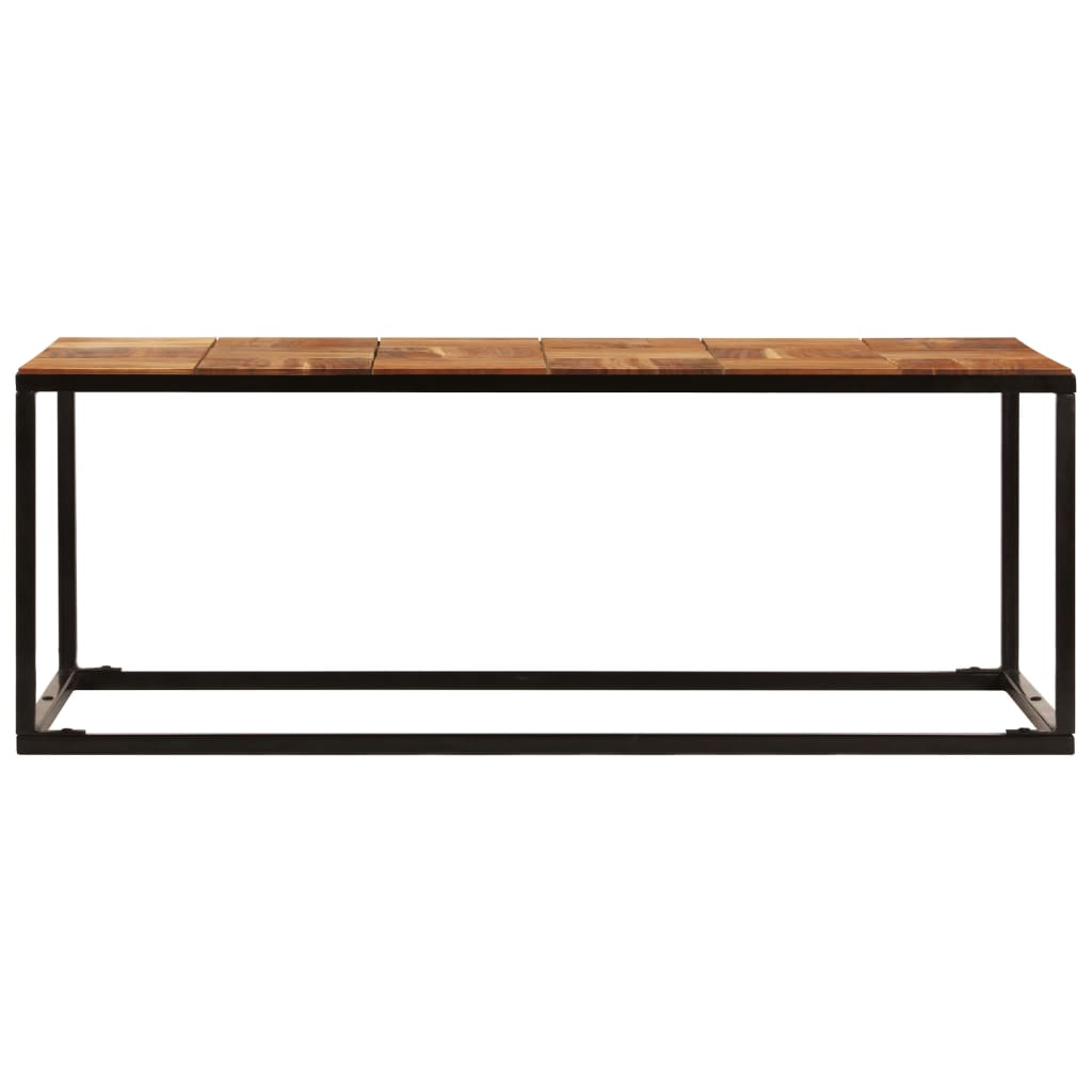 Table basse 110x60x40 cm Bois d'acacia solide et acier - XIOS