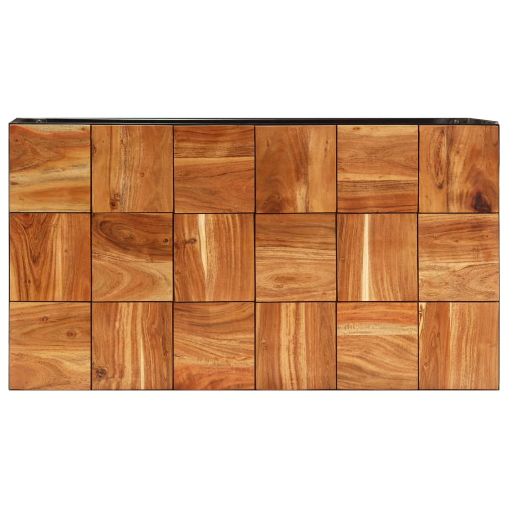 Table basse 110x60x40 cm Bois d'acacia solide et acier - XIOS