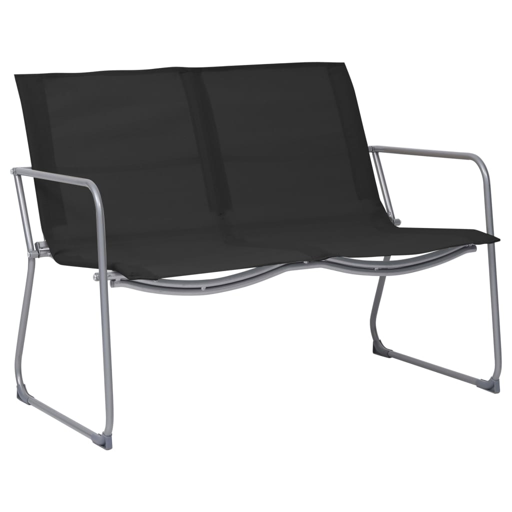 Salon de jardin 4 pcs Tissu et acier Noir - XIOS