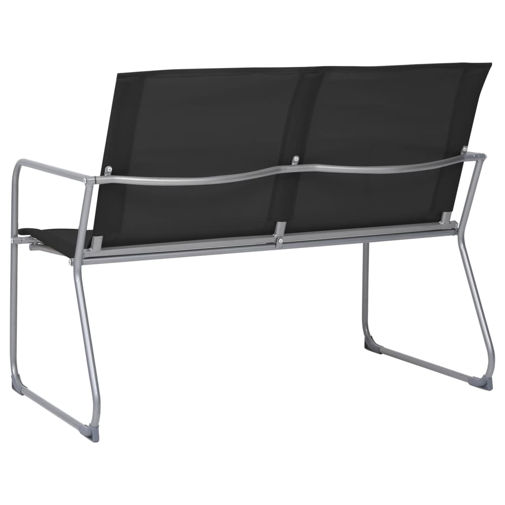 Salon de jardin 4 pcs Tissu et acier Noir - XIOS