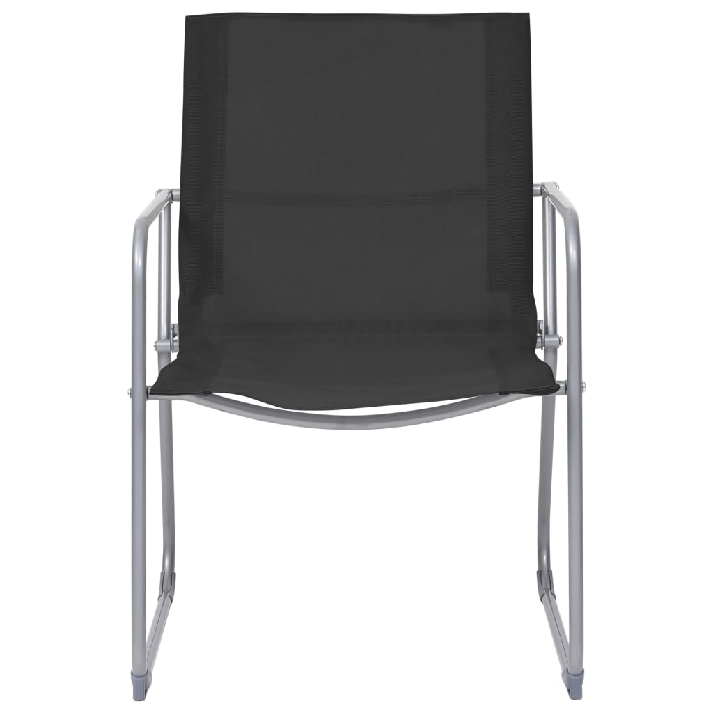 Salon de jardin 4 pcs Tissu et acier Noir - XIOS