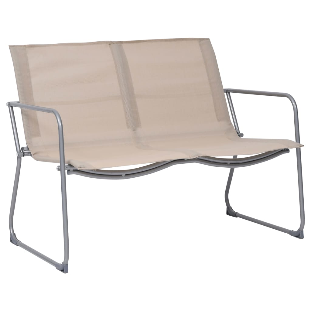 Salon de jardin 4 pcs Tissu et acier Crème - XIOS