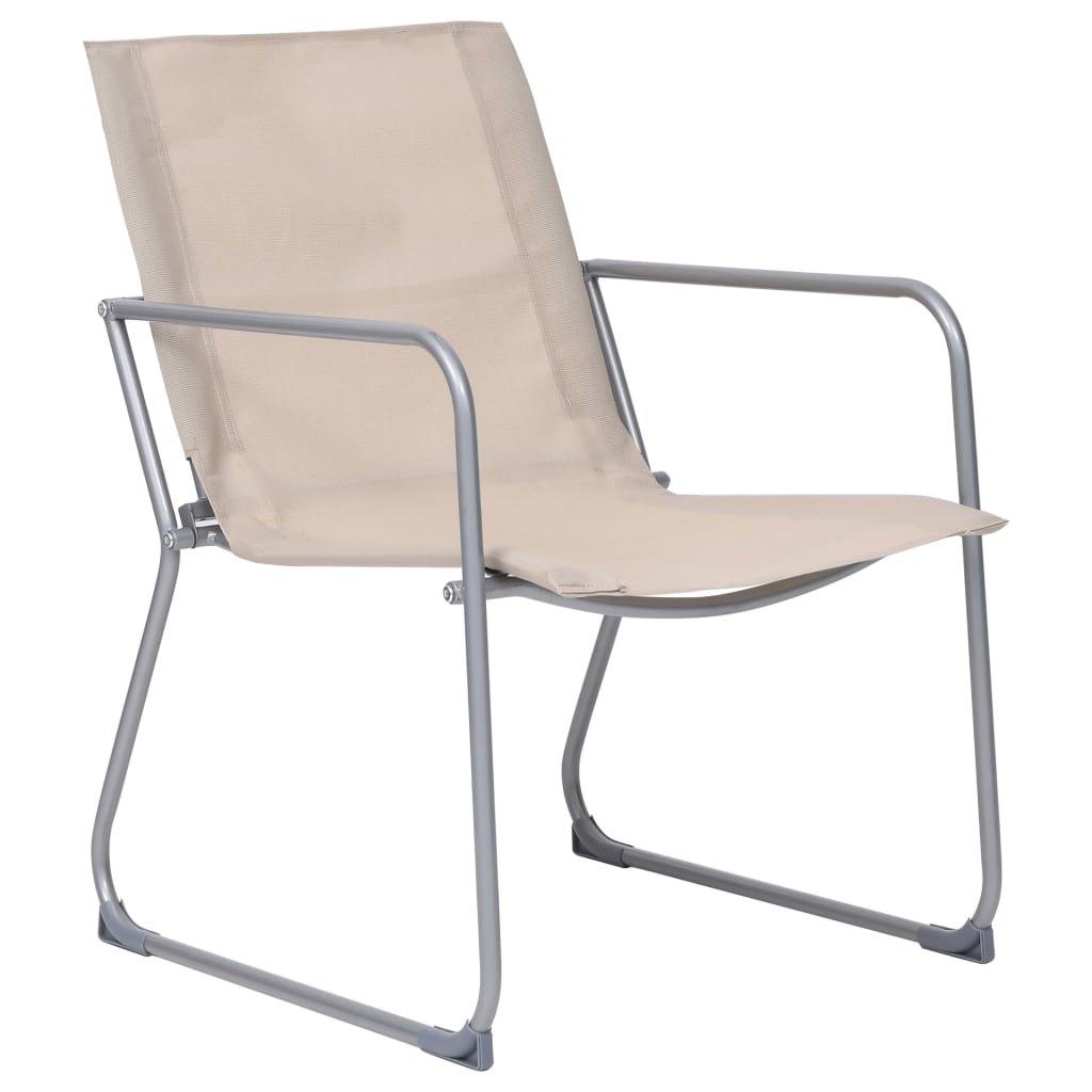 Salon de jardin 4 pcs Tissu et acier Crème - XIOS