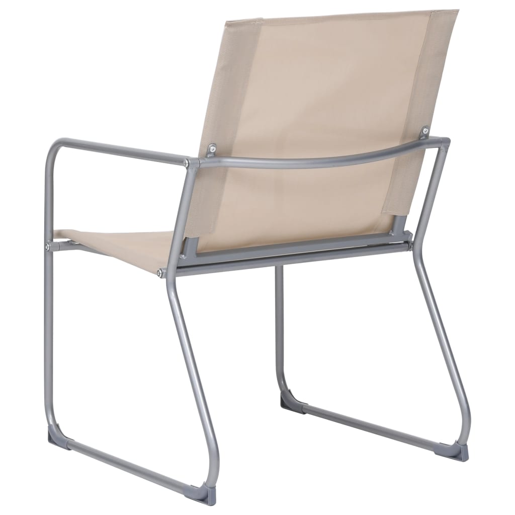 Salon de jardin 4 pcs Tissu et acier Crème - XIOS