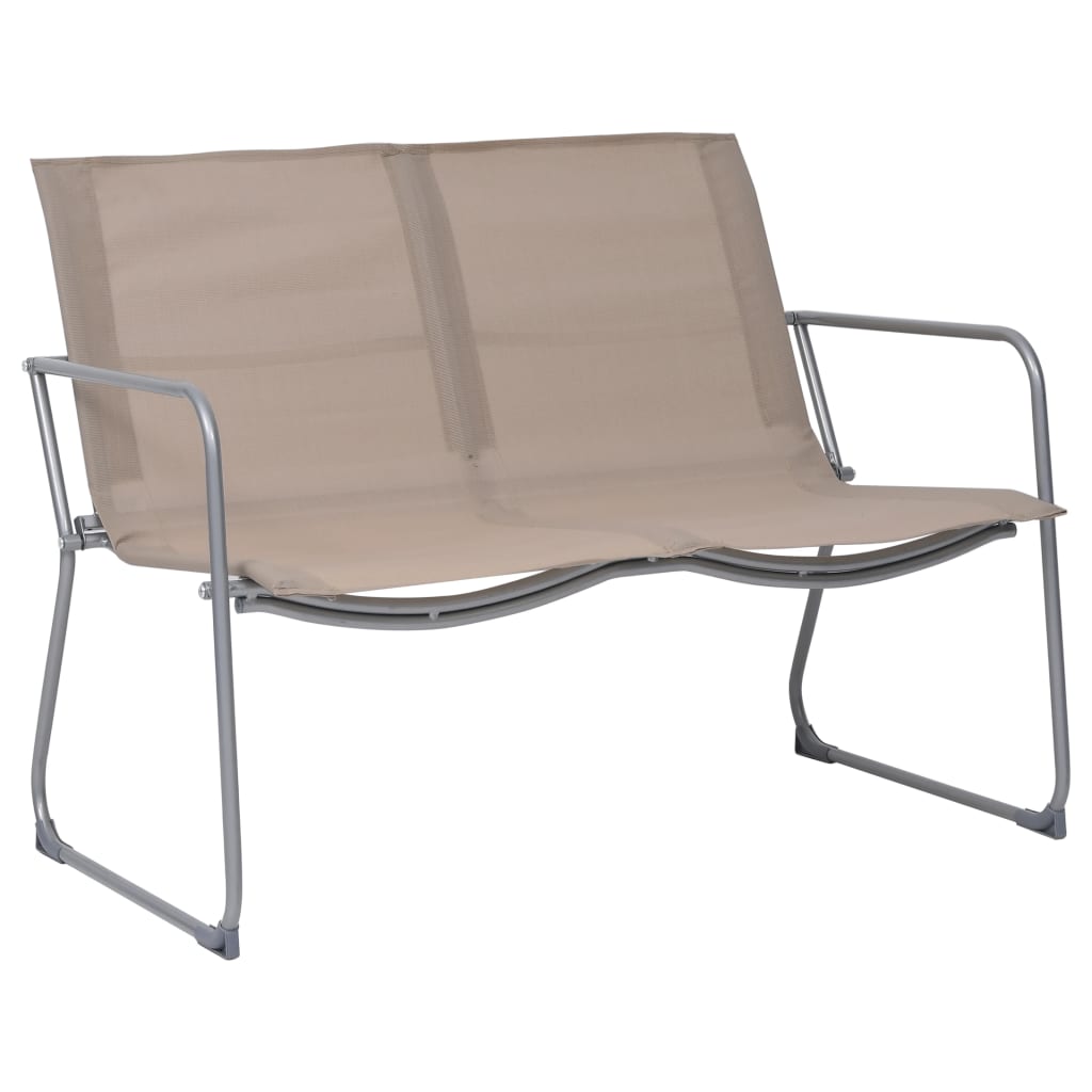 Salon de jardin 4 pcs Tissu et acier Taupe - XIOS